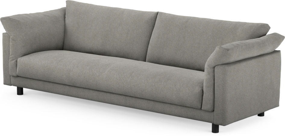 Cherrie - 4-sits soffa, hel dyna, fast klädsel - Grå