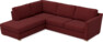 Friday - 2,5-sits soffa med divan vänster - Rosa