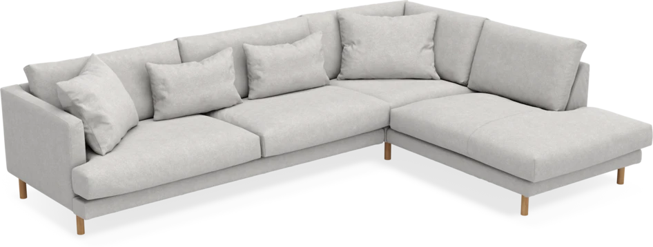 Harper - 3-sits soffa med divan höger - Grå