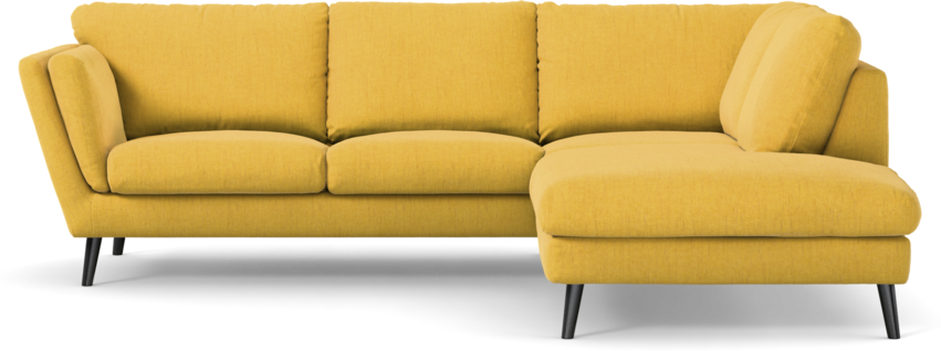 Madison Lux - 2-sits soffa med divan höger - Gul