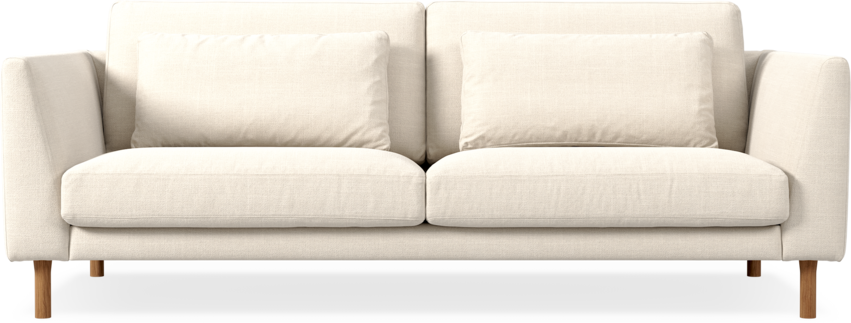 Willow - 3-sits soffa, fast klädsel - Vit