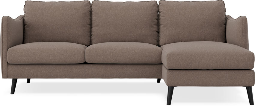 Madison - 2-sits soffa med schäslong höger - Brun