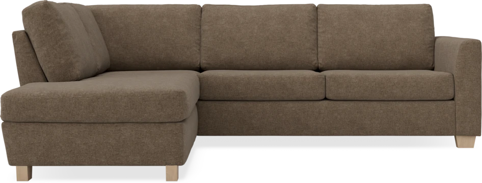 Friday - 2,5-sits soffa med divan vänster - Brun