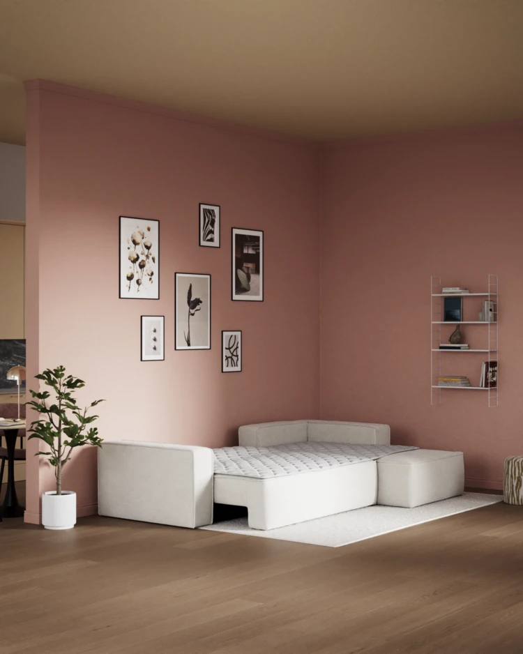Ide - Bäddsoffa 3-sits med schäslong höger - inspiration
