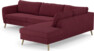 County - 2,5-sits soffa med divan höger - Röd