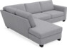 Friday - 2,5-sits soffa med divan vänster - Grå