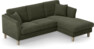 Eden - 2-sits soffa med schäslong - Grön