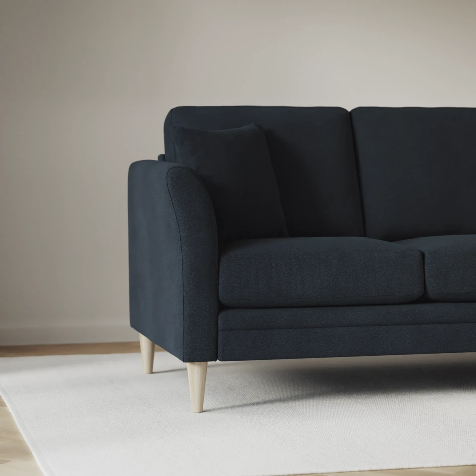Eden - 3-sits soffa svängd - Blå