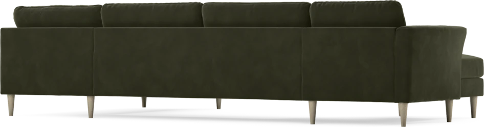 Bridge - 3-sits soffa med schäslong vänster och divan höger - Grön