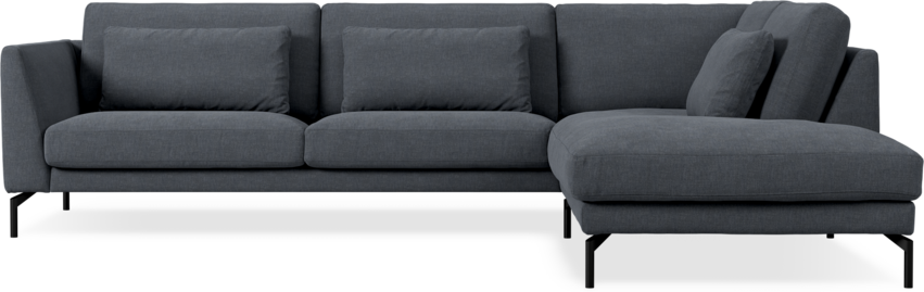 Willow - 3-sits soffa med divan höger, fast klädsel - Blå