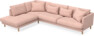 Harper - 3-sits soffa med divan vänster - Rosa