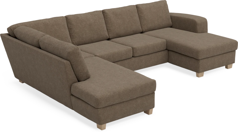 Friday - 3-sits soffa med divan vänster och schäslong höger - Brun