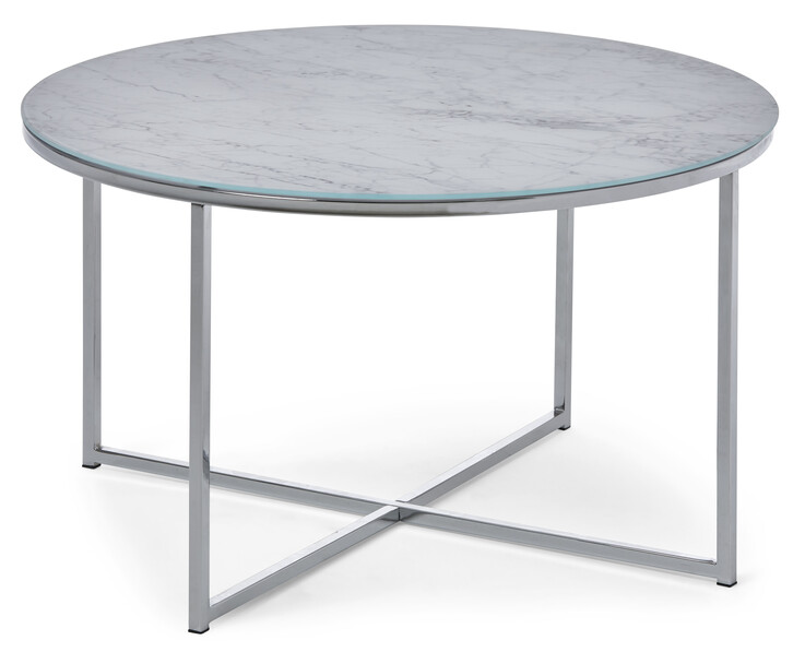 Sabina - Soffbord, Ø 80 cm - Grå