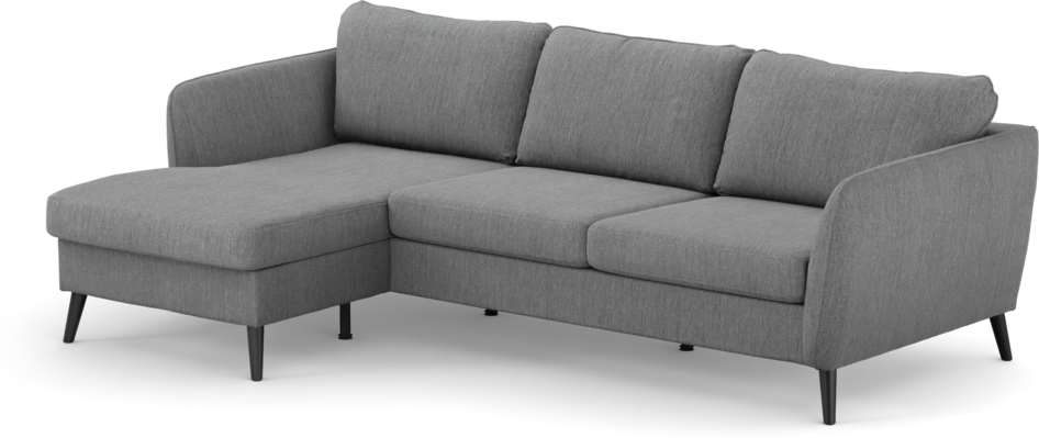 County - 3-sits soffa med flyttbar schäslong - Grå