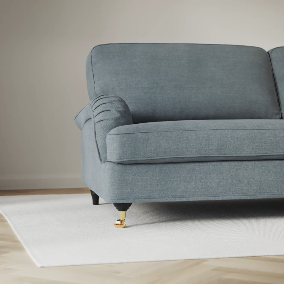 Oxford - 3-sits soffa svängd - Blå