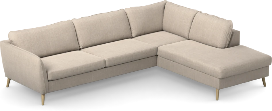 County - 2,5-sits soffa med divan höger - Beige
