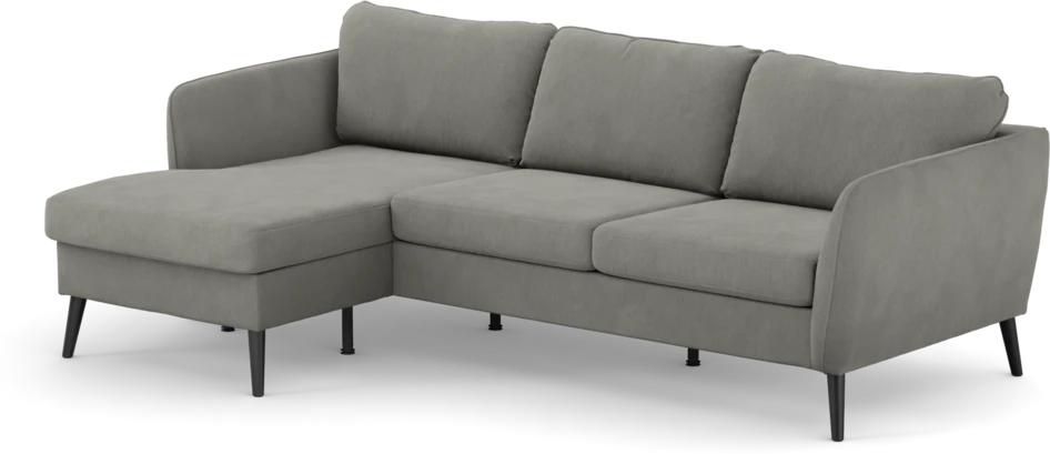 County - 3-sits soffa med flyttbar schäslong - Grå