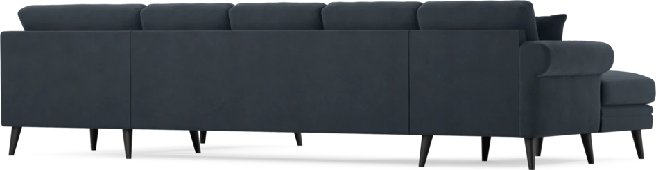 Eden - 3-sits soffa med schäslong vänster och divan höger - Blå