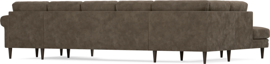 Eden - 3-sits soffa med divan vänster och schäslong höger - Brun