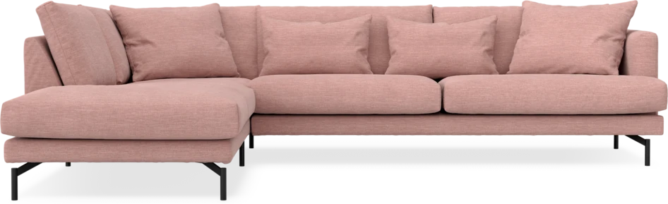 Harper - 3-sits soffa med divan vänster - Rosa