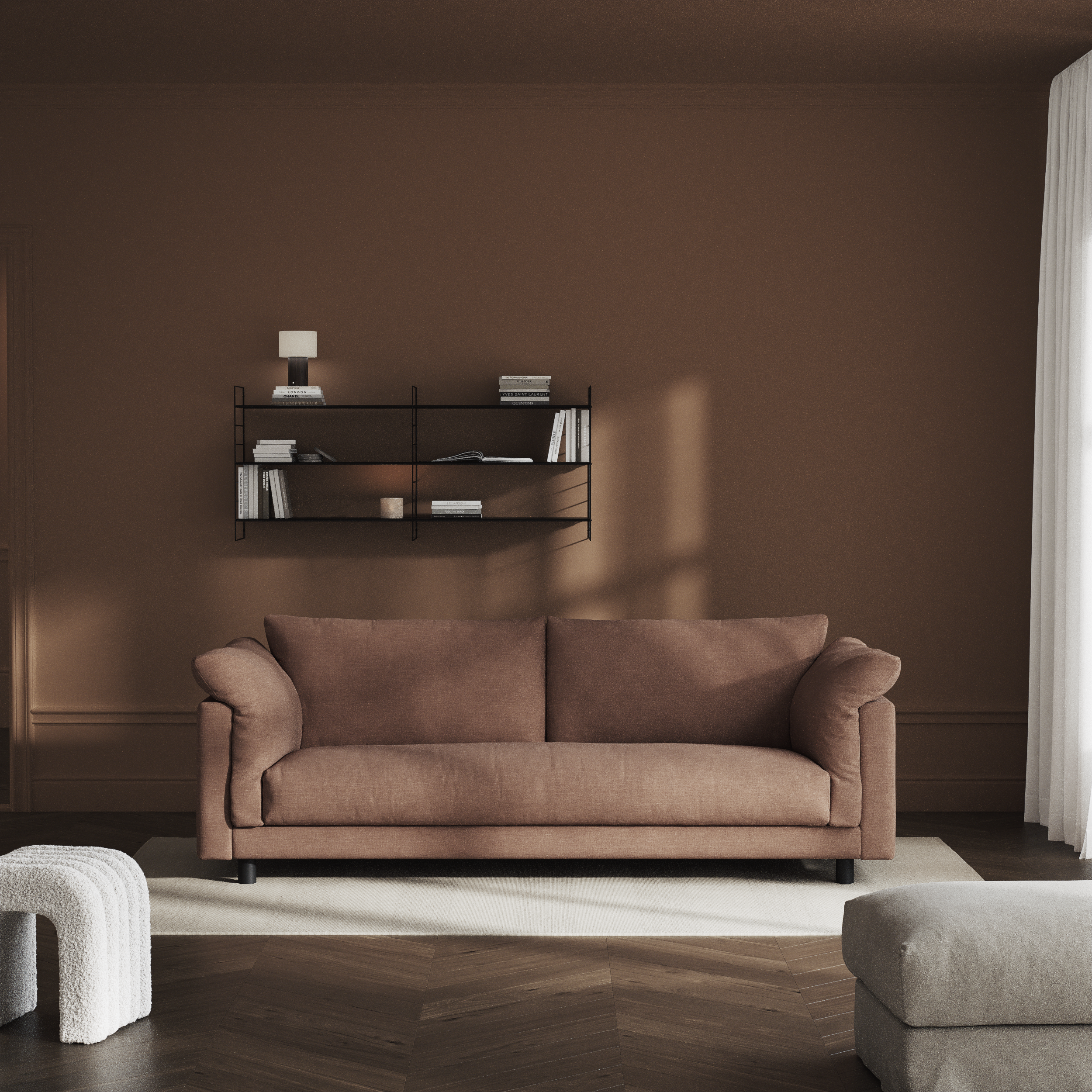 Cherrie - 3-sits soffa, hel dyna, fast klädsel - inspiration