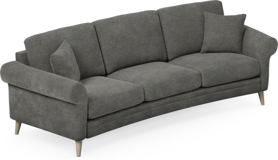 Eden - 3-sits soffa svängd - Grå
