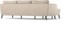 County - 3-sits soffa med flyttbar schäslong - Beige
