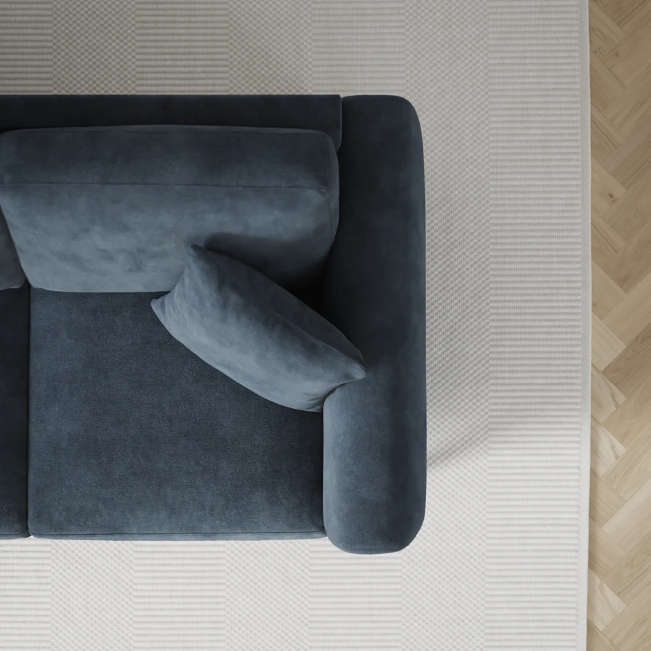 Eden - Hörnsoffa, 3+3-sits - Blå