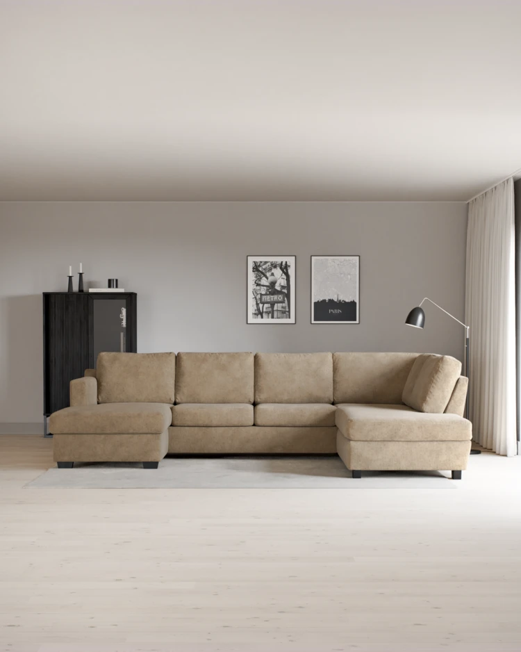 Friday - 3-sits soffa med schäslong vänster och divan höger - inspiration