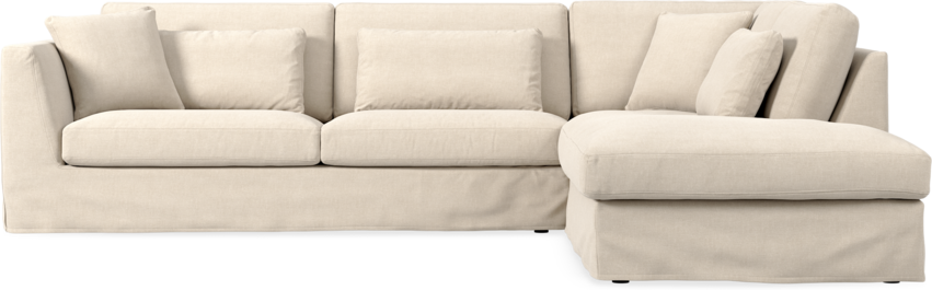 Willow - 3-sits soffa med divan höger, med kappa - Beige