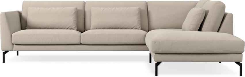 Willow - 3-sits soffa med divan höger, fast klädsel - Beige