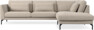 Willow - 3-sits soffa med divan höger, fast klädsel - Beige