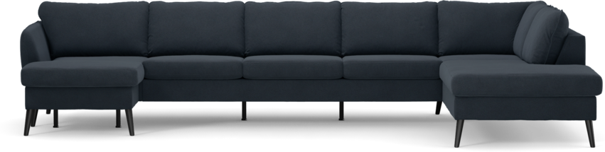 County - 4-sits soffa med schäslong vänster och divan höger - Blå