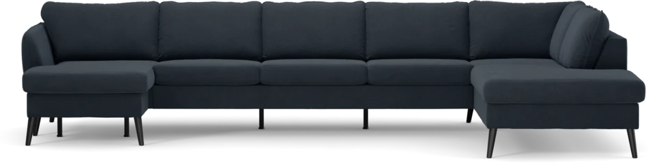 County - 4-sits soffa med schäslong vänster och divan höger - Blå