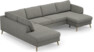 County - 3-sits soffa med divan vänster och schäslong höger - Grå