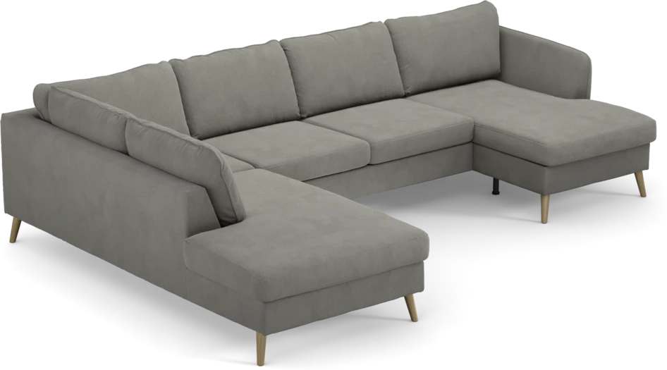 County - 3-sits soffa med divan vänster och schäslong höger - Grå