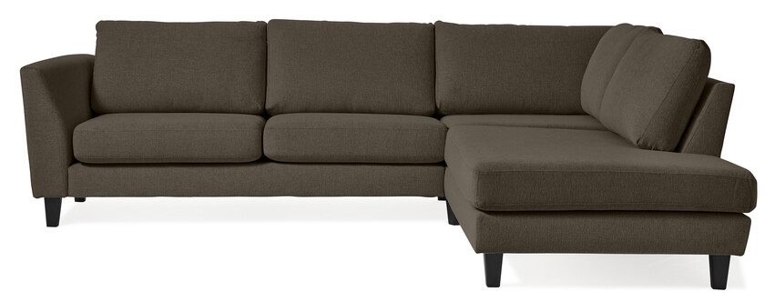 Saturday - 2,5-sits soffa med divan höger - Brun