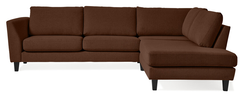Saturday - 2,5-sits soffa med divan höger - Brun