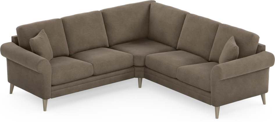 Eden - Hörnsoffa, 2+2-sits - Brun