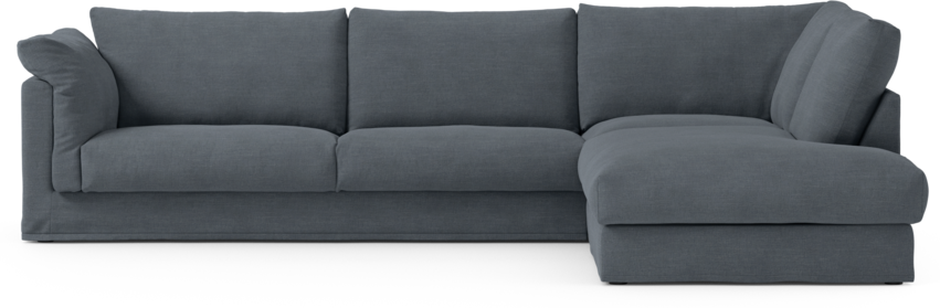 Cherrie Klädsel - Klädsel till 3-sits soffa med divan höger - Blå