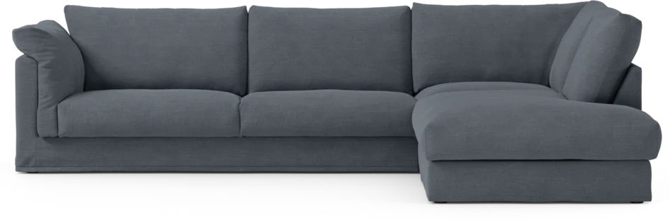 Cherrie Klädsel - Klädsel till 3-sits soffa med divan höger - Blå