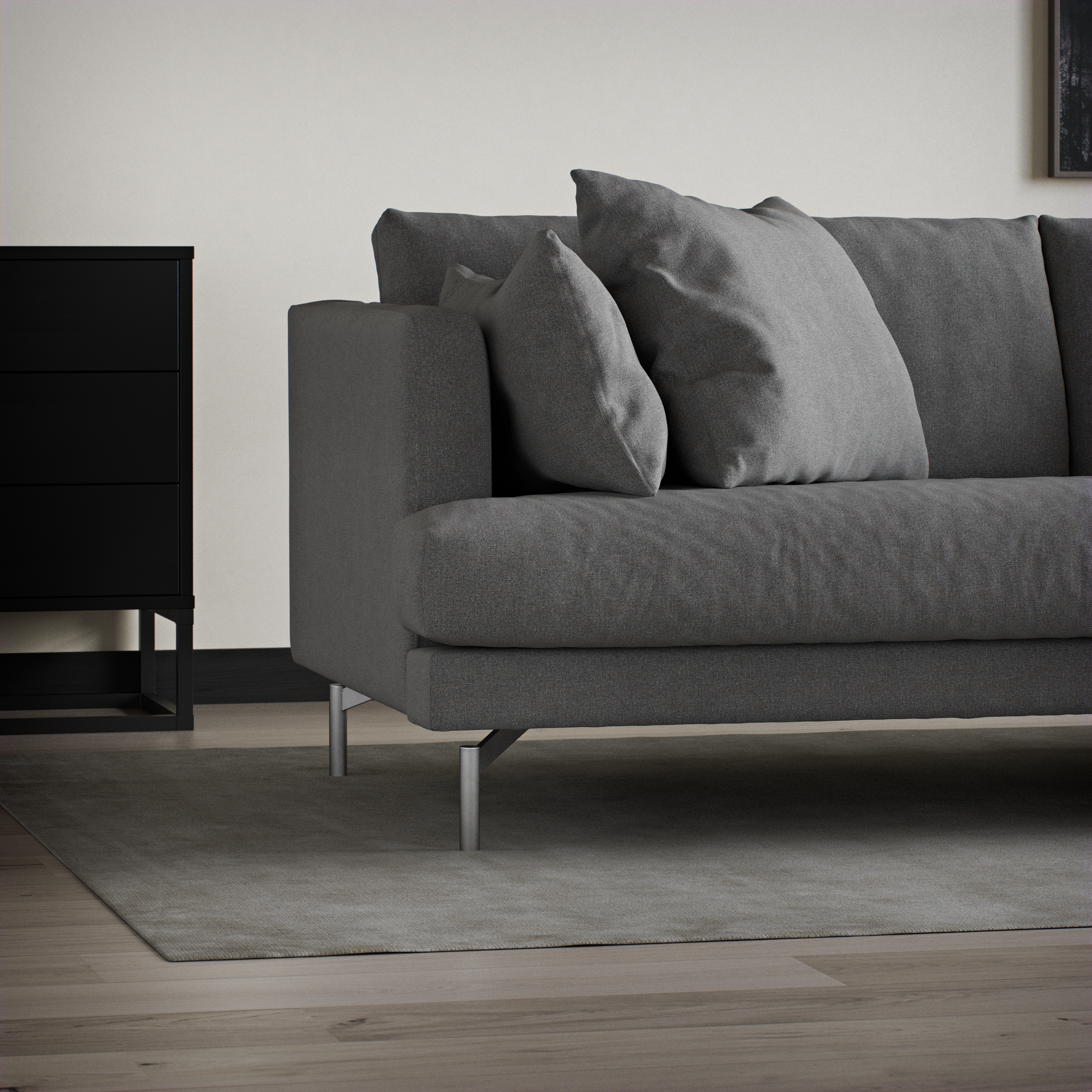 Harper - 3-sits soffa, hel dyna - inspiration
