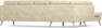 Eden - 3-sits soffa med divan - Beige