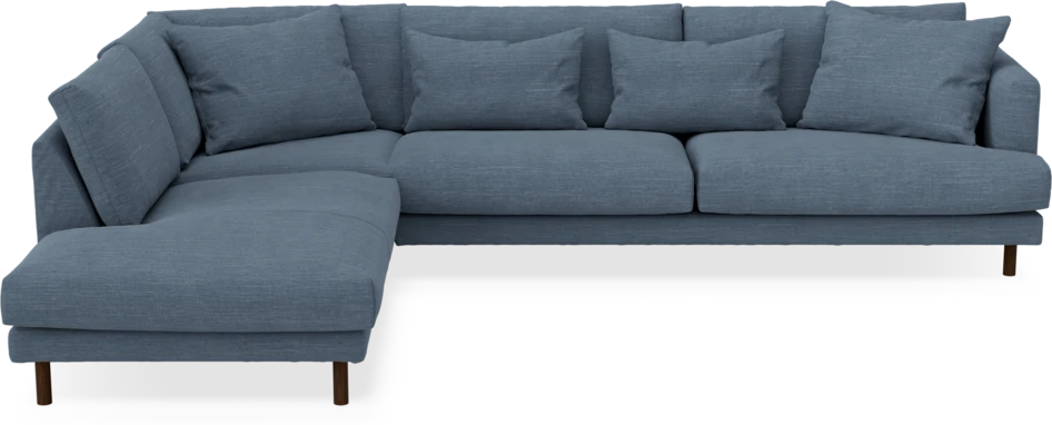 Harper - 3-sits soffa med divan vänster - Blå