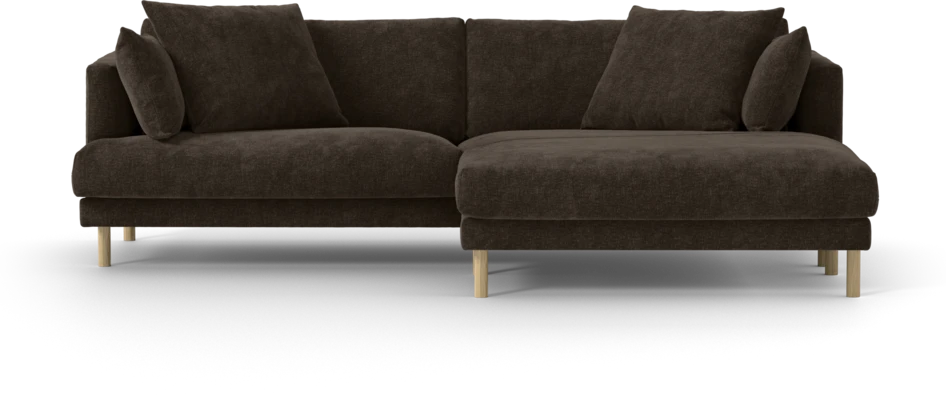 Harper - 4-sits med schäslong XL höger - Brun