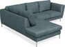 Madison - 2-sits soffa med divan vänster - Turkos