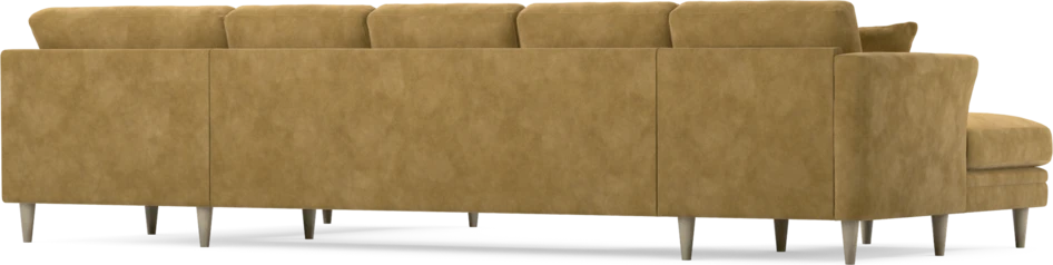 Eden - 3-sits soffa med schäslong vänster och divan höger - Gul