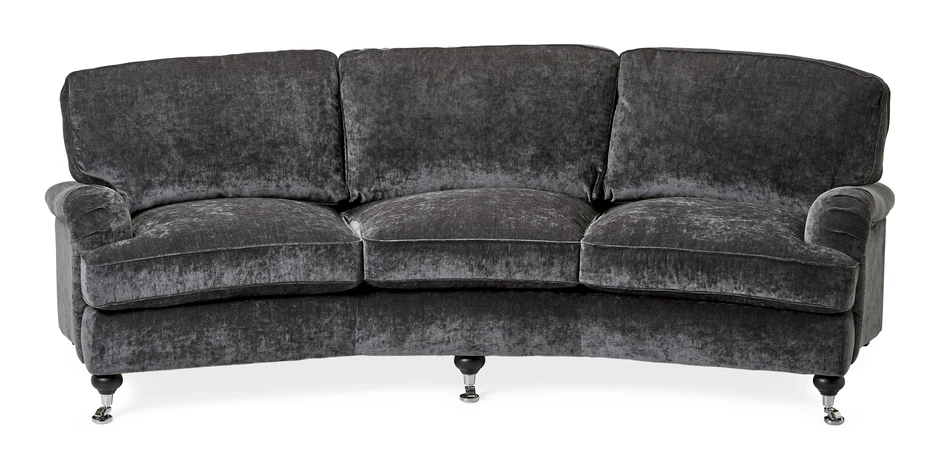 Oxford Delux - 3-sits soffa svängd, fast klädsel - Grå