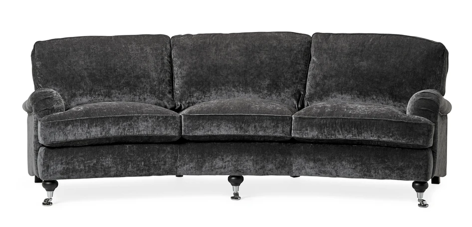 Oxford Delux - 3-sits soffa svängd, fast klädsel - Grå