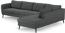 County - 3-sits soffa med divan höger - Grå